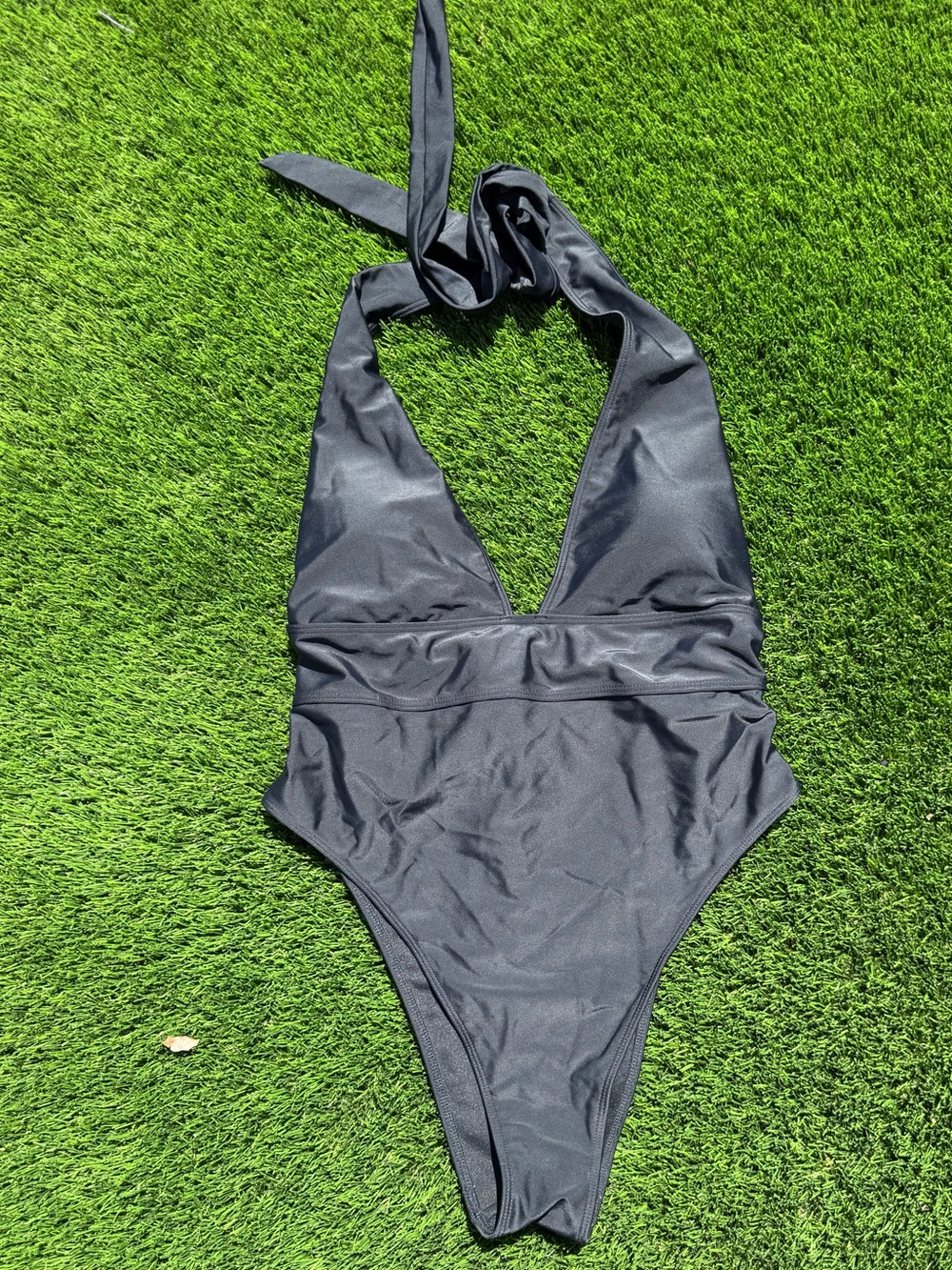 Abercrombie  Black Halter One-Piece Swimsuit